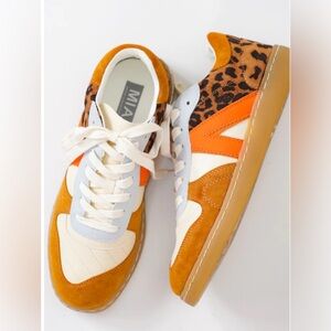 NWT MIA Women's Orange and Brown Leopard Sneakers